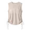 thumbnail image 6 of JIAYUE Women's Athletic T-Shirt Breathable Performance Sleeveless Round Neck Pure Color For Workouts Gym Running And Daily Wear Wicking Comfortable Tops For Female, 6 of 6