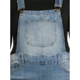 thumbnail image 3 of Dollhouse Junior's Plus Size Skinny Cuffed Denim Overalls, 3 of 4