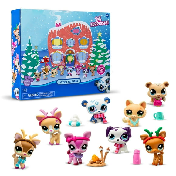 DJKDJL Game Merch Blind Box Advent Calendar 2024 Littlest Pet Shop Mini Model Doll (24 Surprises) Cute Gifts for 9 Year Old Boy - Unforgettable Art Pieces