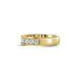 thumbnail image 5 of 14kt Yellow Gold Womens Round Diamond Wedding Channel Set Band 1 Cttw, 5 of 6