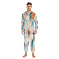 thumbnail image 5 of 1 Piece Adult Onesie Pajamas Cozy & Loose-Fit Sleepsuit Loungewear with Pockets Oversized Flowers Pattern XX-Large, 5 of 7