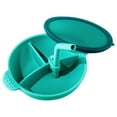thumbnail image 1 of pitrice Baby Bowl Silicone Food Divided Plate with Lid Straw Toddler Training Dish Gift for Girls Boys, Green, 1 of 7