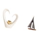 thumbnail image 5 of Figura de escritorio,Decoración de escritorio con forma de corazón para oficina o hogar,Escultura de velero,Estatua de velero,decoración de barco de vela,velero,Figura decorativa de resina, 5 of 8