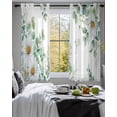 thumbnail image 3 of Eucalyptus Leaves Sheer Curtains 39 Inch Length 2 Panels Set for Living Room/Bedroom, Daisy Spring Floral Botanical Watercolor Kitchen Curtains Grommet Curtains Window Treatments 27.5"x39"x2, 3 of 7