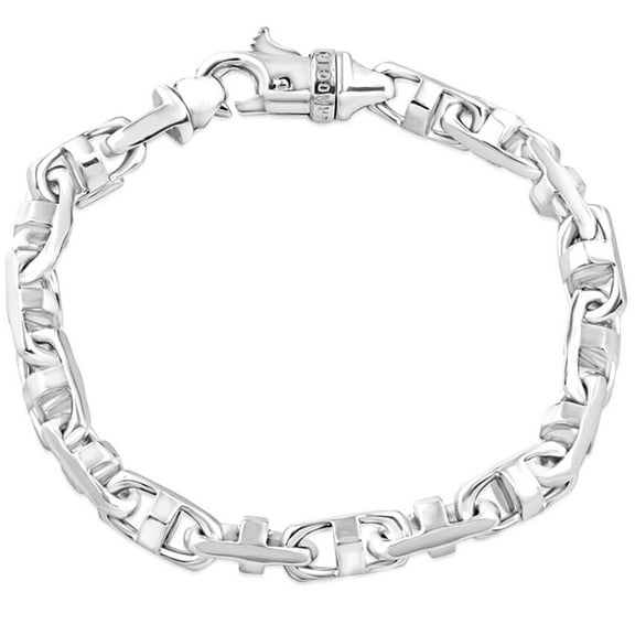 Pompeii Men's Solid 14k Gold (52gram) or Platinum (84gram) 7.5mm Link Bracelet 8.5" (,)