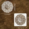 thumbnail image 2 of 1pc Mandala Stencil 30x30cm Yin Yang Stencil Plastic Mandala Flower & YinYang Pattern Stencils Reusable Mandala Floral Painting Stencil, 2 of 7