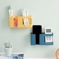 thumbnail image 1 of Elroy Phone Storage Box Dual Grids Wall Mounted Mobile Organizer Plastic Charging Remote Controller Holder, Yellow, 1 of 1