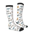 thumbnail image 3 of Daiia Sports Socks Puppy Printed Novelty Crew Socks for Men Women Knee High Socks Cotton Socks Soft & Breathable Support Unisex Socks, 3 of 9