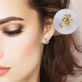 thumbnail image 5 of 18k Gold Plated Double Sided CZ Stud Earrings, Reversible Cubic Zirconia Stud Earrings,Front Back Earrings for Women, 5 of 7