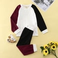 thumbnail image 2 of Baby Girl Clothes Toddler Fall Girls Boys Winter Long Sleeve Tops Pants 2PCS Outfits Set Underwear Set Fashion Outfits for 4-5 Years, 2 of 6