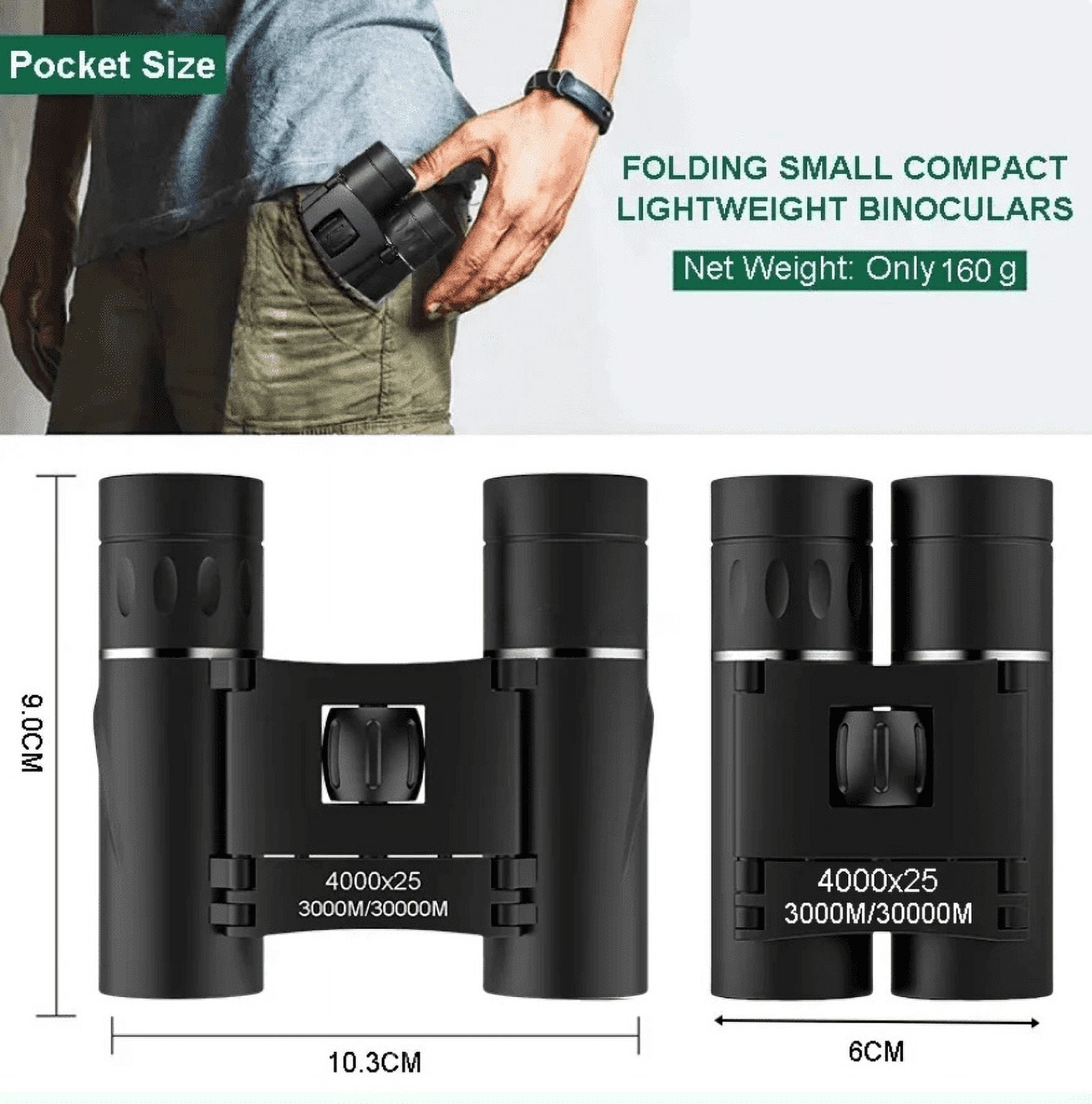 4000X25 Zoom HD Binoculars Telescope Powerful Portable Folding Long-Distance Vision Hunting Outdoor Camping Sports