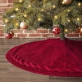thumbnail image 4 of Falda para Árbol de Navidad de 48 Pulgadas, Falda Grande para Árbol de Navidad, Base Redonda, para Decoración de Árbol de Navidad de 6 A 8 Pies, Decoración Navideña Roja., 4 of 5
