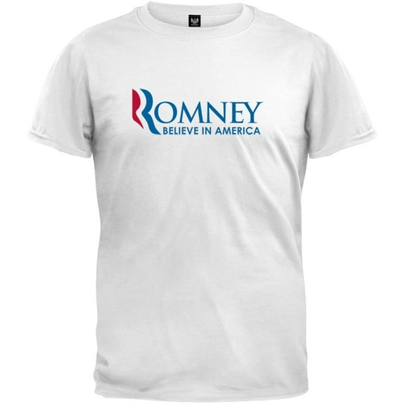 Mitt Romney - Believe In America White Adult T-Shirt - 2X-Large