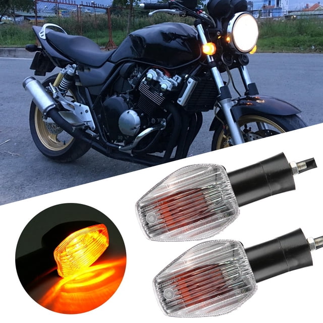 Luces de señal de giro delanteras y traseras, luces de señal de giro delanteras y traseras para motocicleta, lámpara indicadora de motocicleta, diseño aerodinámico