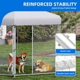 thumbnail image 6 of Dextrus XXL Heavy-Duty Outdoor Dog Kennel with UV-Resistant Roof & Lock - 13.1×11.2×7.6FT Reinforced Pet Pen House for Yard, Medium & Large Dogs Playpen with Dual-Door Design, 6 of 9