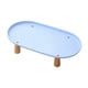thumbnail image 2 of Soporte para comedero de gato con patas de madera resistentes, antivómitos, para mascotas. Azul 38cmx21cm, 2 of 9