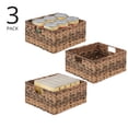 thumbnail image 2 of mDesign Woven Farmhouse Pantry Food Storage Bin Basket Box, 3 Pack, Brown Ombre, 2 of 9