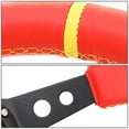 thumbnail image 3 of NRG Innovations NRG-ST-006RR-YS-Y NRG Innovations ST-006RR-YS-Y 350mm 3"Deep Dish Spoke Red Leather Grip Steering Wheel w/Dual Yellow Center Mark, 3 of 4