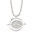 thumbnail image 7 of Auriga Fine Jewelry 925 Sterling Silver E-Coating Movable/Spin Cross w/2in ext. Necklace for Women 18", 7 of 7