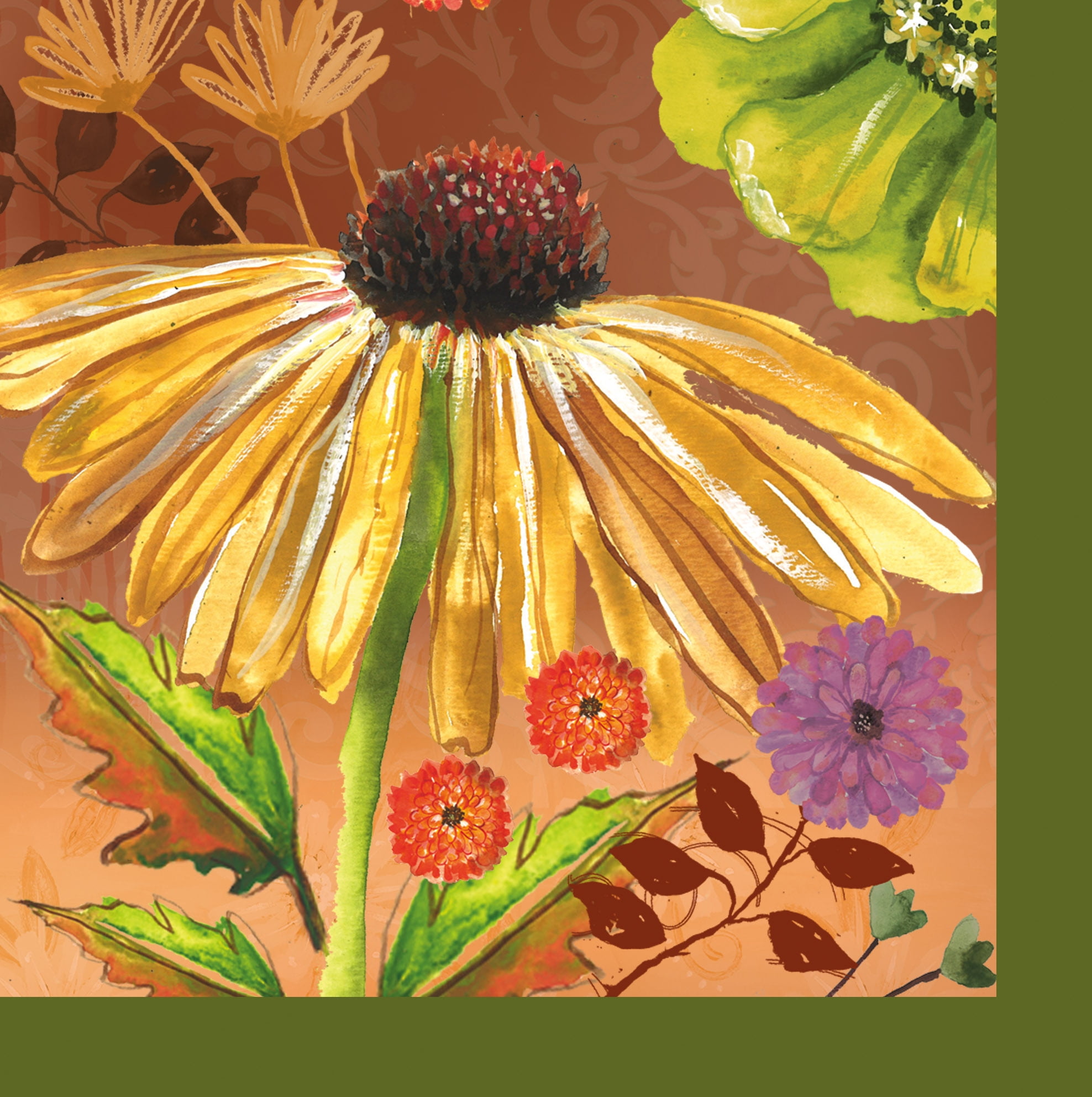 Cypress Home Sunflower Blooming Paper Luncheon Napkin, 20 count