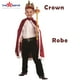 thumbnail image 2 of Disfraz para niños Dress Up America con corona y bata de rey color rojo talla única, 2 of 7