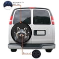 thumbnail image 4 of KAKALAD Funny raccoon 1 Spare Tire Cover Universal Vehicle Accessories Buckle Car Tools 14”in, 4 of 6