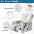 thumbnail image 4 of SCRAWLGOD Marble Print White Recliner Chair Covers 4-Pieces, Stretch Recliner Cover for Living Room Recliner, Washable Reclining Chair Cover Soft Furniture Protector for Pets, 4 of 7