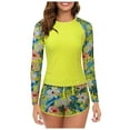 thumbnail image 1 of Maillot Dermoprotecteur à Manches Longues pour Femmes 2025, Maillot de Bain Intégré, Protection Upf 50+, Culottes Garçonnes, 1 of 8