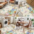 thumbnail image 6 of Happy Easter Area Rugs 4x6ft Bunny Floral Egg Trees Butterfly Spring Rustic Floor Rug Non Slip Low Pile Ultra Soft Carpet for Entryway Indoor Bedroom Dining Room Under Table, 6 of 9