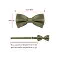 thumbnail image 4 of INSPIRAR CHIC Accesorios de corbata de moño para hombres, correa ajustable, esmoquin formal, preatado, gris, 4 of 5