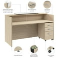 thumbnail image 3 of Arrive 72W x 30D Reception Desk with Drawers in Natural Elm - Engineered Wood, 3 of 5