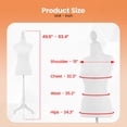 thumbnail image 3 of BestMassage Adjustable Female Mannequin Dress Form White 50-63 Inch with Tripod Stand for Display, 3 of 7