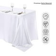 thumbnail image 4 of Maplenight Premium Solid Color Glossy Satin Tablecloth – Customizable for High-end Hotels, Banquets & Weddings White, 4 of 5