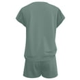 thumbnail image 4 of MAIHAN Womens Two Piece Outfits Summer Outfits for Women Short Sleeve Tops Shorts Shorts Sets Women 2 Piece Outfits Cotton Outfits Sets, 4 of 5