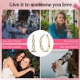 thumbnail image 3 of MULA Original 925 Sterling Silver Hoop Earrings 5A CZ Gold Plated Sparkling Weaving Jewelry Gift for Women, 3 of 7