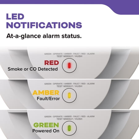 KIDDE 10-YEAR SEALED LITHIUM BATTERY-OPERATED COMBINATION SMOKE & CARBON MONOXIDE DETECTOR
