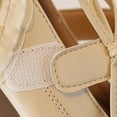 thumbnail image 6 of Viluyesy Girls Spring Summer Dress Shoes - Glossy Bowknot Flats Soft Sole Princess Wedding Party School Beige Size 7, 6 of 10