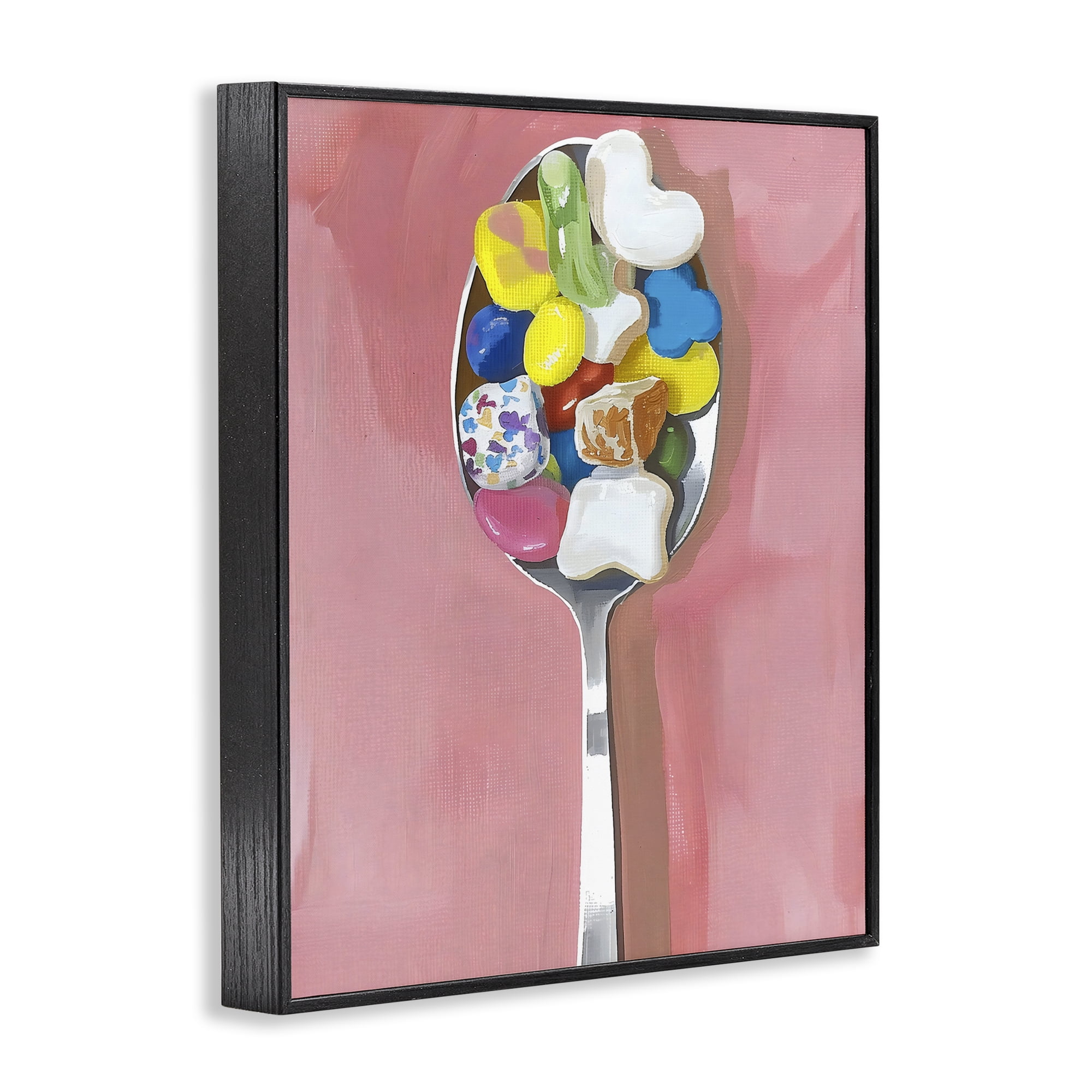Stupell Industries Nostalgic Fun Breakfast Spoon Black Framed Giclee Art, design by The Prints Vibe