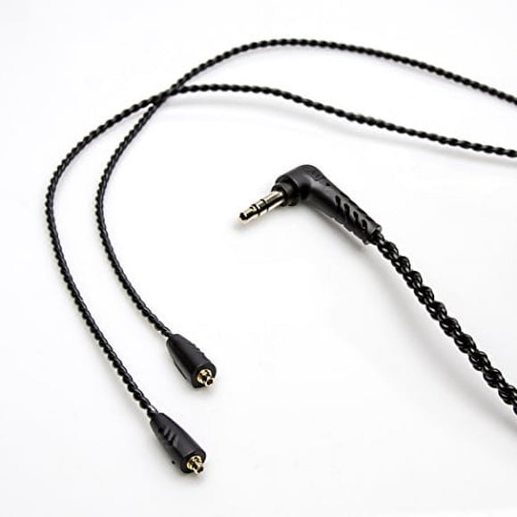 MEE audio MMCX Câble Stéréo de Remplacement pour Écouteurs Intra-Auriculaires Pinnacle P1 (Noir) (Nouvelle Version)
