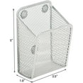 thumbnail image 2 of Magnetic Pen Holder - Single Magnetic Pencil Locker Holder Organizer, Silver Mesh Marker Holder Pen Basket for Whiteboard, Refrigerator and Locker, 2 of 11