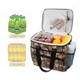 thumbnail image 3 of Brown Beauty Flowers Insulated Lunch Bag 15L Cooler Box for Women Men Work Camping Beach Travel, 3 of 7