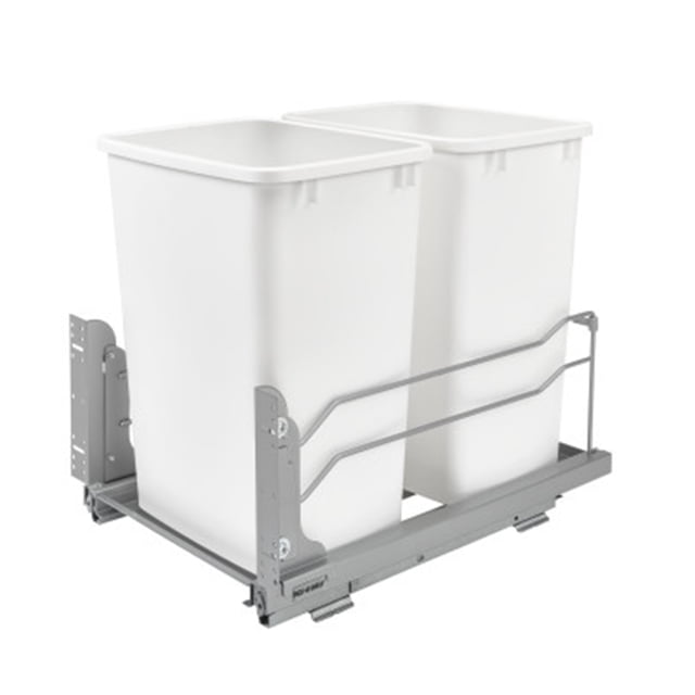 Rev-A-Shelf 35 Quart Pullout Waste Container Trash Can w/ Soft Close Slides