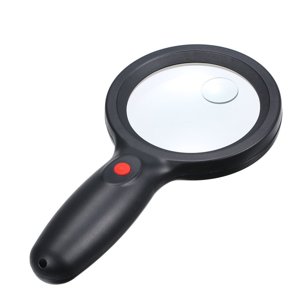 Tomshine DC4.5V 1W 18 LED Handhold Magnifying Lamp 5X/15X Magnifier Glass Light 3 * AAA Battery