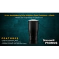 thumbnail image 2 of 25 oz. Huckleberry Grip Stainless Steel Tumblers - 10 Pack - Black, 2 of 5