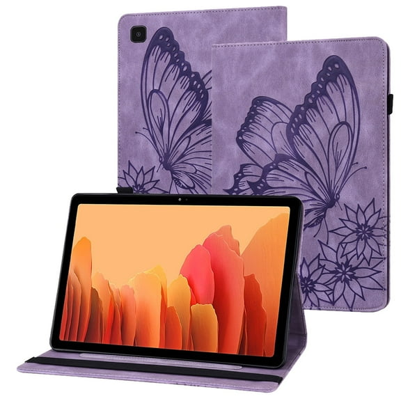 XYX Case for Samsung Galaxy Tab A7 10.4 inch 2020 Release SM-T500 SM-T505, Retro Butterfly Slim Folio Stand Cover (Purple)