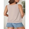 thumbnail image 2 of Womens V Neck Casual Tank Tops Fit Sleeveless Summer Tops Shirts Blouses, 2 of 5