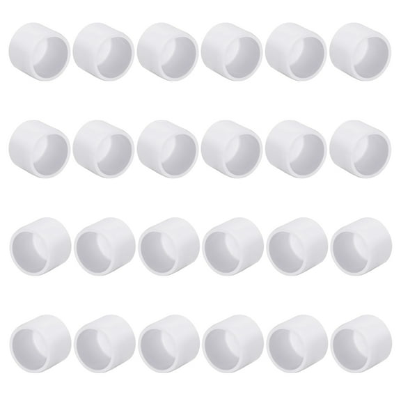 24Pcs Multipurpose SCH40 PVC End Caps for 3/4 Inch 1 Inch 1 1/4 Inch 2 Inch Pipes Sturdy Pipe Cover Accessories