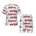 thumbnail image 1 of Cauagu Train Rétro pour Enfants Ensemble de Pyjamas à Manches Courtes, Ensemble de Shorts d'Été pour Enfants Col Rond Ensemble de Pjs 2 Pcs Parfait pour Petits Garçons Filles-Xx-Grand, 1 of 6