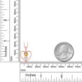 thumbnail image 3 of 18K Rose Gold Plated Silver Yellow Citrine White Moissanite and White Created Sapphire Pendant Necklace for Women (0.70 Cttw, Gemstone Birthstone, Heart 5MM and 4MM, with 18 inch Silver Chain), 3 of 3