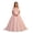 Pink, variant on Girls Party and Evening Gown Spaghetti Straps Bow Tie Train Dress
